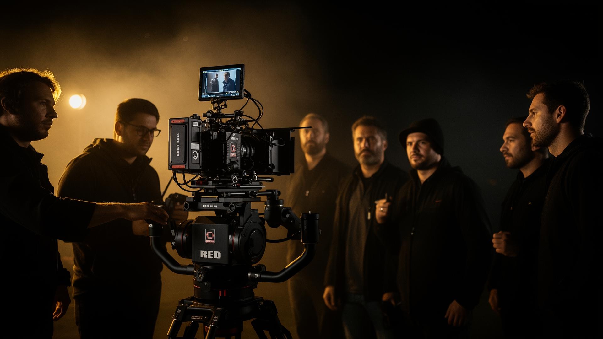 Frontier Productions film crew at work